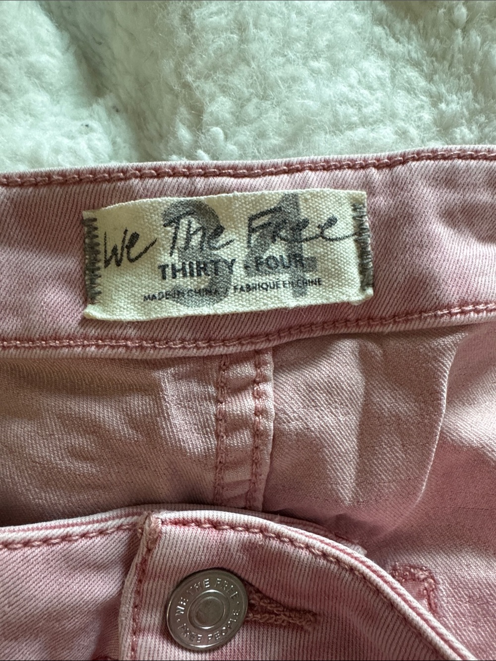 Free People High-Waist Flare Jeans in Dusty Rose - Picture 3 of 5